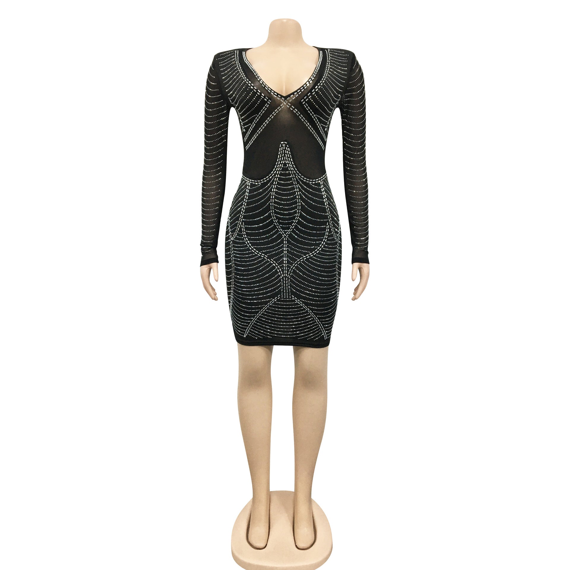 Brynne Satin Rhinestone Bow Bodycon Mini Dress • Shop American